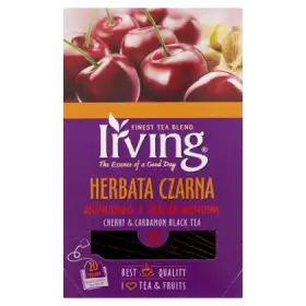 Irving Herbata czarna wiśniowa z kardamonem 30 g (20 torebek)