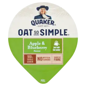 Quaker Oat So Simple Apple & Blueberry Mieszanka do przygotowania owsianki 57 g