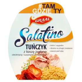 GRAAL Salatino Tuńczyk z kaszą jaglaną ciecierzycą i suszonymi pomidorami 160 g