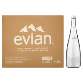 Evian Naturalna woda mineralna niegazowana 12 x 0,75 l