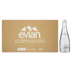 Evian Naturalna woda mineralna niegazowana 20 x 0,33 l