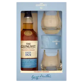 The Glenlivet Founder's Reserve Single Malt Scotch Whisky 700 ml i 2 szklanki