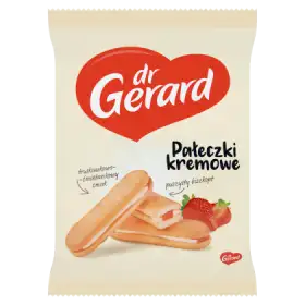 dr Gerard Pałeczki kremowe z nadzieniem o smaku truskawkowym i kremem o smaku śmietankowym 200 g