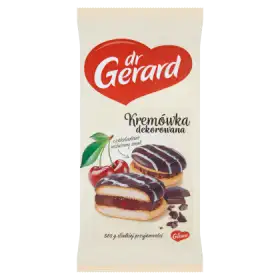 dr Gerard Kremówka dekorowana czekoladowo wiśniowy smak 380 g