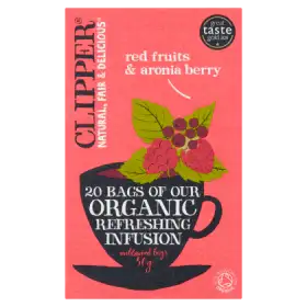 Clipper Herbata z czerwonymi owocami i aronią organiczna 50 g (20 torebek)