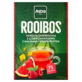 Astra Herbata ekspresowa Rooibos z malinami i grapefruitem 112,5 g (75 x 1,5 g)