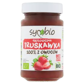Symbio 100% z owoców truskawka ekologiczna 250 g