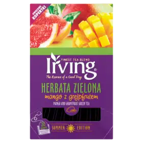 Irving Herbata zielona mango z grejpfrutem 30 g (20 torebek)