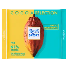 Ritter Sport 61% Cocoa Czekolada gorzka 100 g