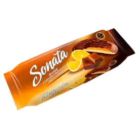 Sonata Biszkopty z galaretką o smaku pomarańczowym oblane czekoladą 135