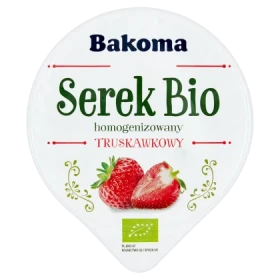 Bakoma Serek Bio homogenizowany truskawkowy 140 g