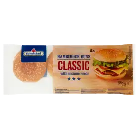 Schulstad Bułki pszenne do hamburgerów klasycznych 300 g (6 x 50 g)