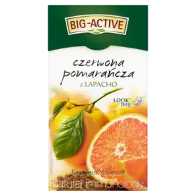 Big-Active Express Yourself czerwona pomarańcza z lapacho Herbatka owocowo-ziołowa 45 g (20 torebek)