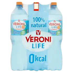 Veroni Life Napój gazowany smak pomarańcza 6 x 1,5 l