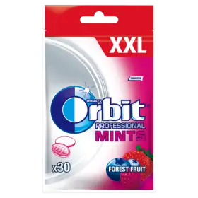 Orbit Professional Mints Forest Fruit XXL Cukierki bez cukru 30 g (30 cukierków)