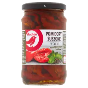 Auchan Pomidory suszone w oleju z pestkami dyni i ziołami 270 g