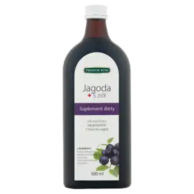 Premium Rosa Suplement diety sok wyciskany bezpośrednio jagoda + 5 ziół 500 ml