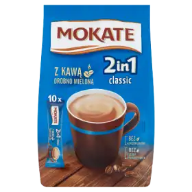 Mokate 2in1 Classic Rozpuszczalny napój kawowy w proszku 140 g (10 x 14 g)