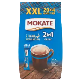 Mokate 2in1 Classic Rozpuszczalny napój kawowy w proszku 336 g (24 x 14 g)