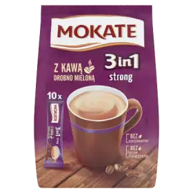 Mokate 3in1 Strong Rozpuszczalny napój kawowy w proszku 170 g (10 x 17 g)