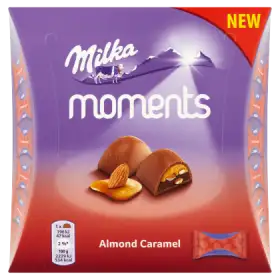 Milka Moments Czekolada mleczna Almond Caramel 96 g (11 sztuk)