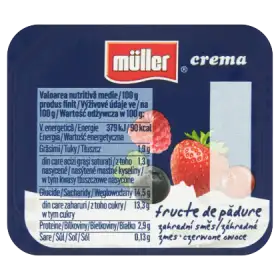 Müller Crema Jogurt czerwone owoce 125 g