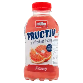 Müller Fructiv Napój na bazie produktu serwatkowego czerwona pomarańcza 454 g