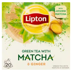 Lipton Herbata zielona z herbatą Matcha i imbirem 30 g (20 torebek)
