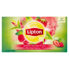Lipton Herbata zielona malina i truskawka 56 g (40 torebek)
