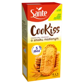 Sante CooKiss Ciasteczka zbożowe o smaku maślanym 300 g (6 x 50 g)