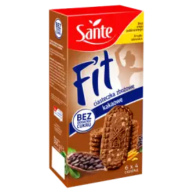 Sante Fit Ciasteczka zbożowe kakaowe 300 g (6 x 50 g)