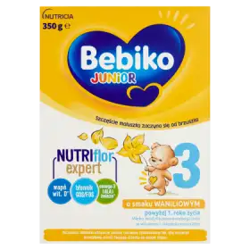Bebiko Junior 3 Mleko modyfikowane dla dzieci powyżej 1. roku życia o smaku waniliowym 350 g