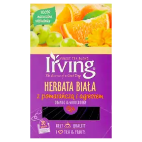 Irving Herbata biała z pomarańczą i agrestem 30 g (20 x 1,5 g)