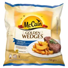 McCain Golden Wedges Crinkle Karbowane cząstki ziemniaczane ze skórką 750 g