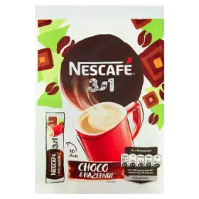 Nescafé 3in1 Choco & Hazelnut Rozpuszczalny napój kawowy 160 g (10 x 16 g)