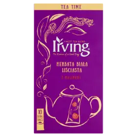 Irving Herbata biała liściasta z malinami 40 g (10 x 4 g)