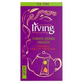 Irving Herbata zielona liściasta z pomarańczą agrestem i nagietkiem 40 g (10 x 4 g)