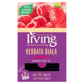 Irving Herbata biała malinowa 30 g (20 x 1,5 g)