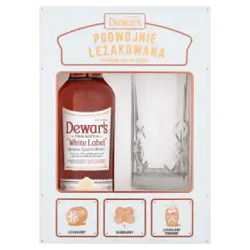 Dewar's White Label Blended Scotch Whisky 700 ml i szklanka