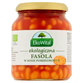 EkoWital Ekologiczna fasola w sosie pomidorowym 360 g