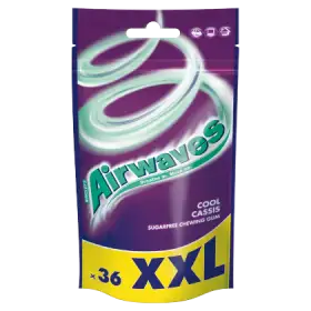 Airwaves Cool Cassis XXL Guma do żucia bez cukru 50 g (36 drażetek)