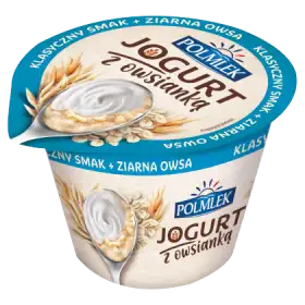 Polmlek Jogurt z owsianką klasyczny smak + ziarna owsa 180 g