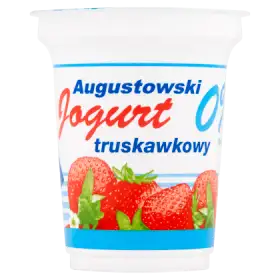 Mlekpol Jogurt Augustowski truskawkowy 0% tłuszczu 350 g