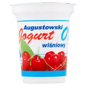 Mlekpol Jogurt Augustowski wiśniowy 0% tłuszczu 350 g