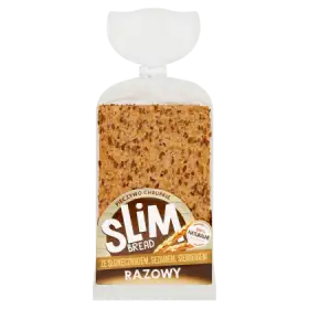 Slim Bread razowy Pieczywo chrupkie ze słonecznikiem sezamem siemieniem 130 g