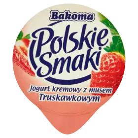 Bakoma Polskie Smaki Jogurt kremowy z musem truskawkowym 120 g