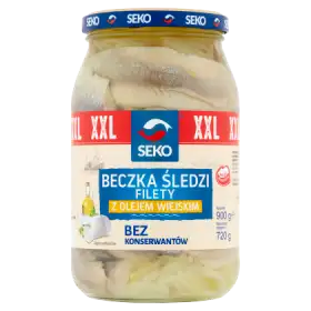 Seko Beczka śledzi Filety z olejem wiejskim 900 g