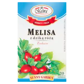 Malwa Exlusive Sunny Garden Herbatka ziołowo-owocowa melisa z dziką różą 30 g (20 x 1,5 g)
