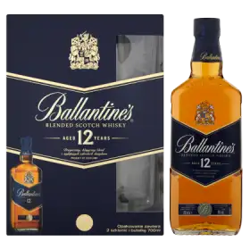 Ballantine's Szkocka whisky mieszana 12-letnia 700 ml i 2 szklanki