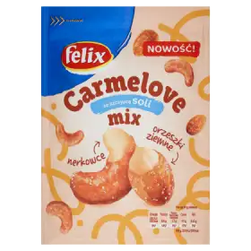 Felix Carmelove mix Mieszanka orzeszków ziemnych i nerkowców w karmelu ze szczyptą soli 160 g